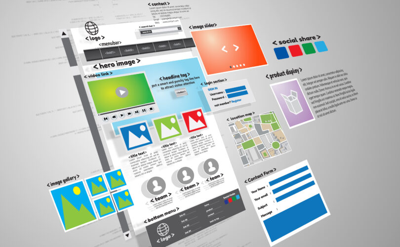 Website design and development project conceptual image